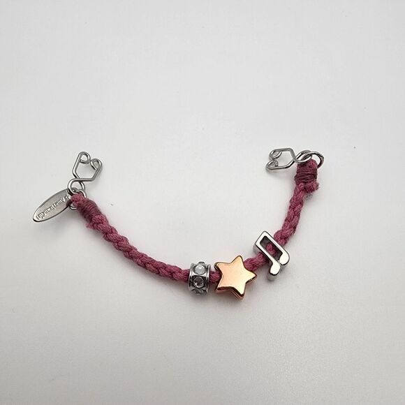 American Girl Doll Pink Braided Star & Music Note Bracelet - Picture 3 of 5